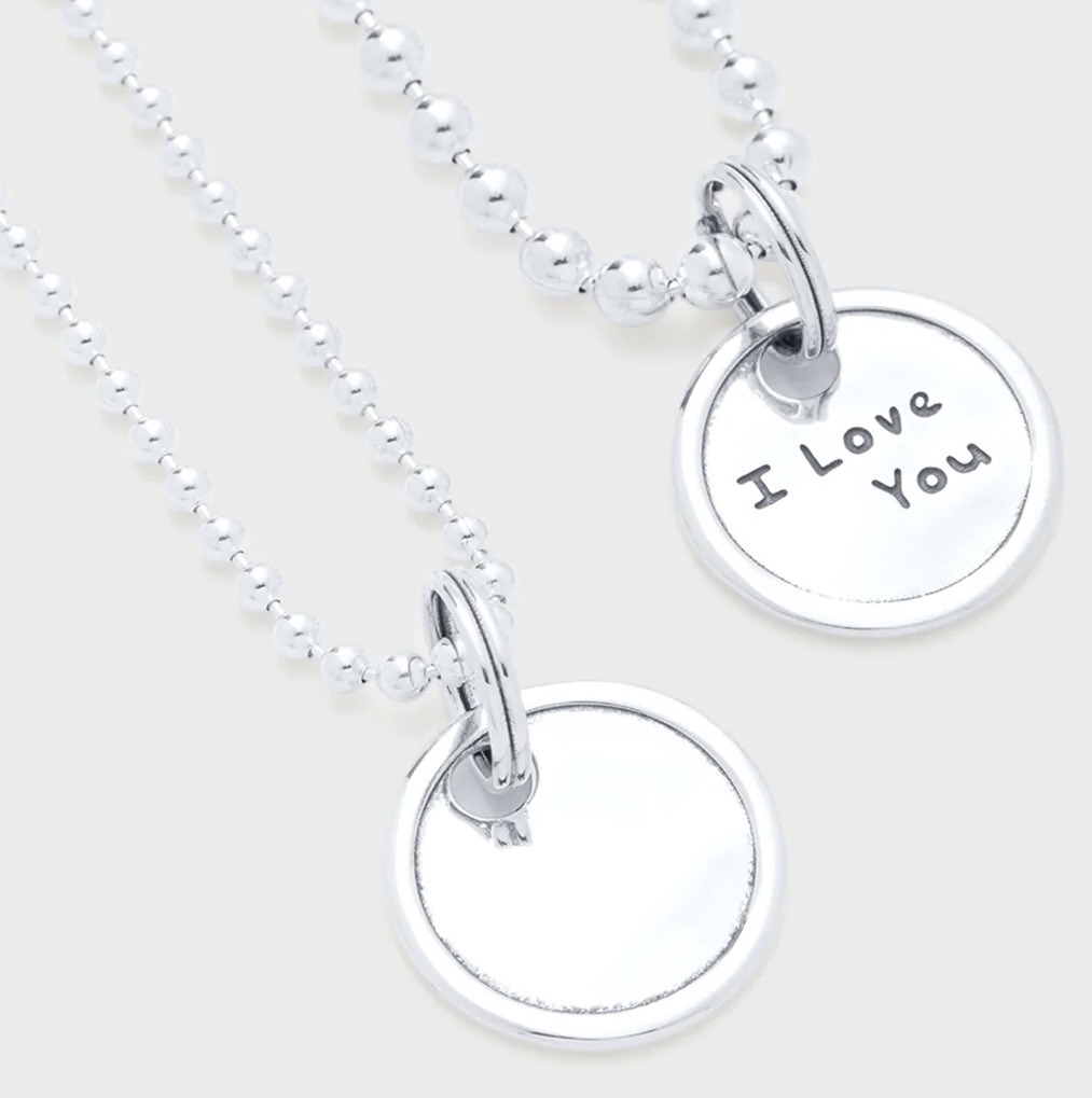 Paper Tag Ball chain Necklace 21 inch