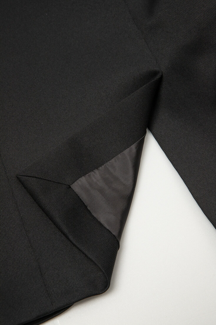 黑色暗紋西裝男正裝-後開中叉設計