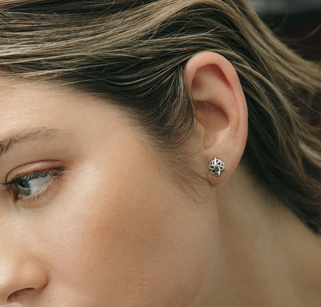 8mm rosham stud earring
