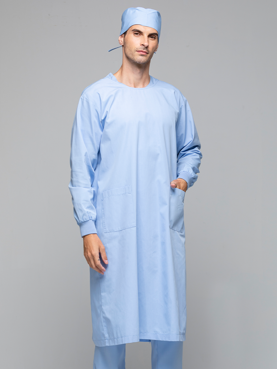 【 C805N1-B0 】一般隔離衣-C經典布-寶寶藍