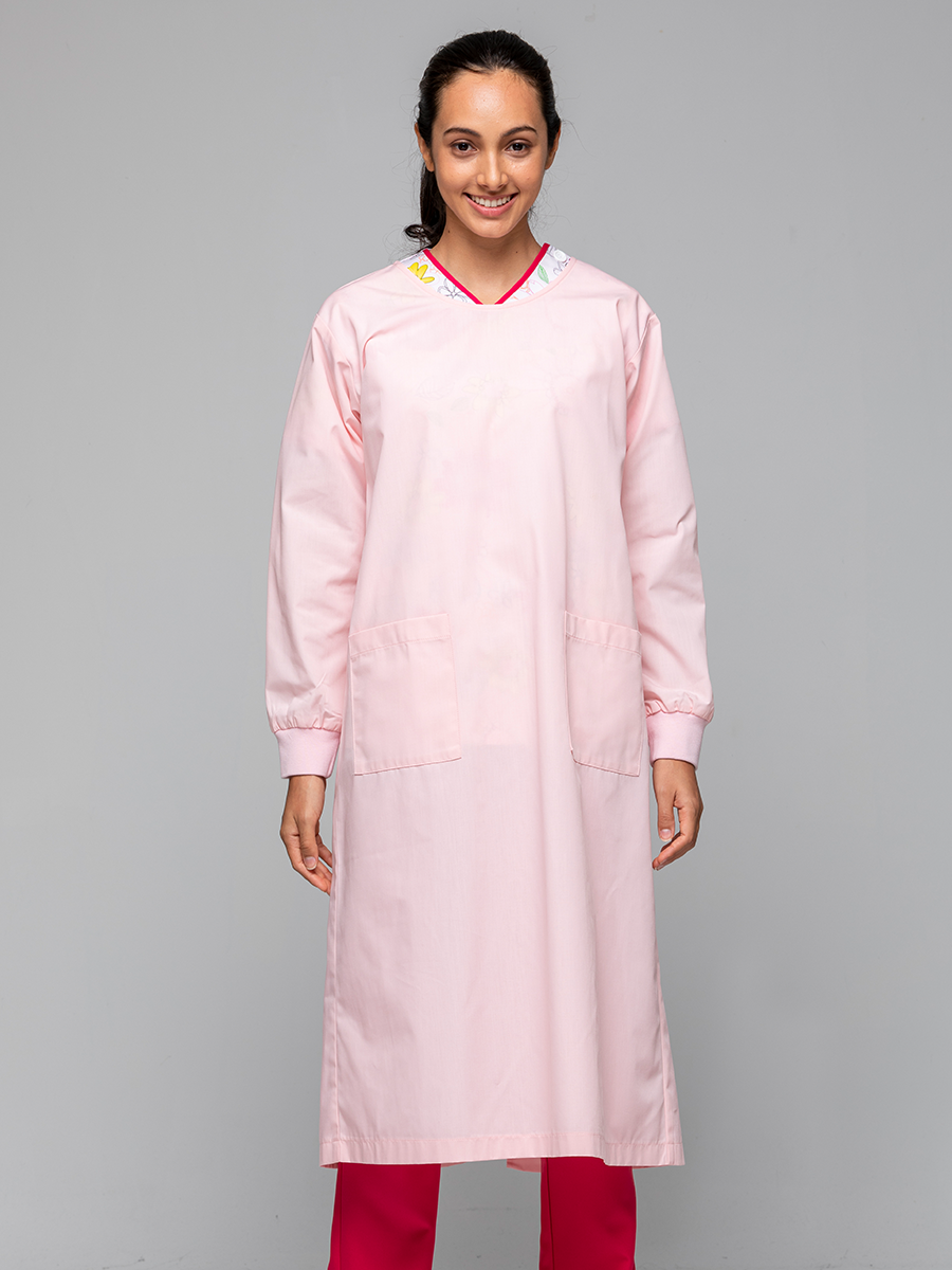 【 C805N1-A0 】一般隔離衣-C經典布-寶寶粉