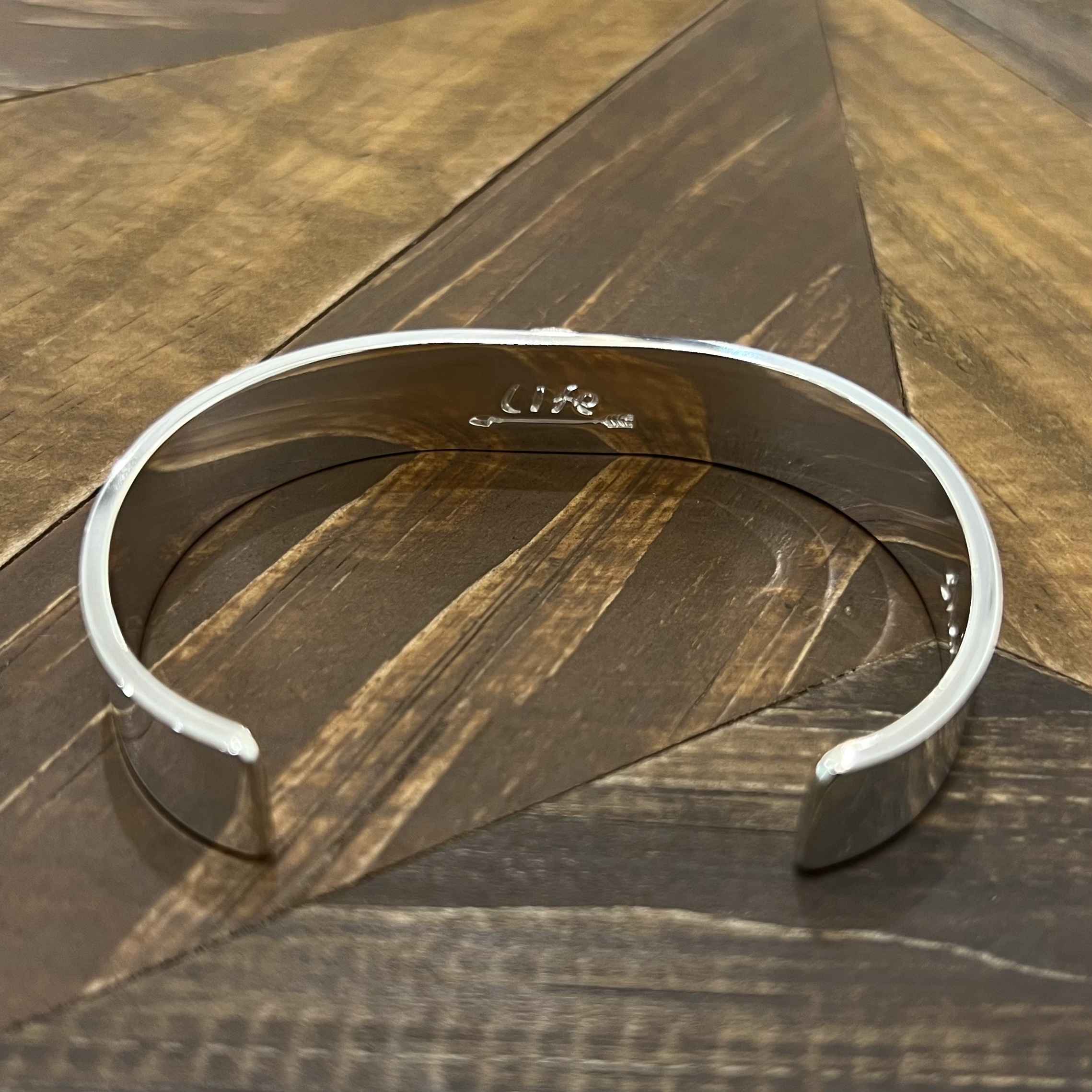 LIFE系列 金繩松石平打手鐲(12mm)