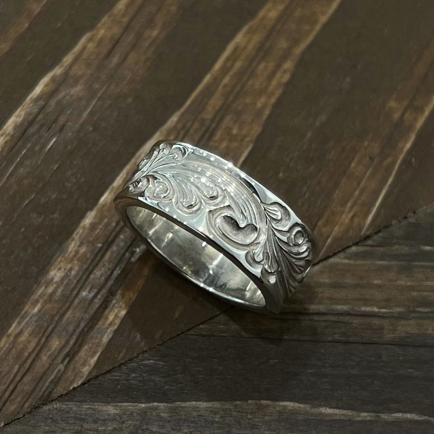 LOVE系列 唐草平打戒(8mm)