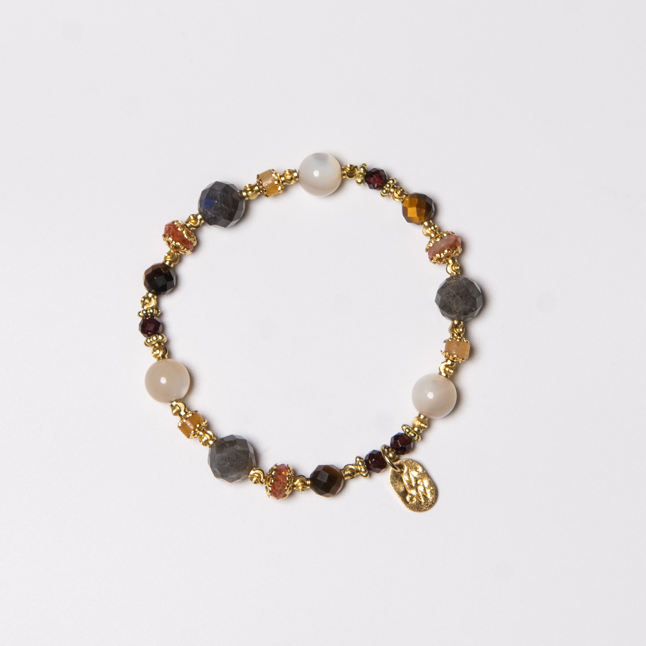 風水輪流轉｜拉長石螺貝拉長石手鍊 C1449