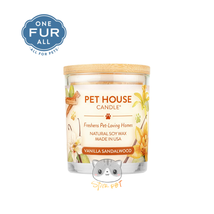 ONE FUR ALL Vanilla Sandalwood Pet House Candles 8.5oz