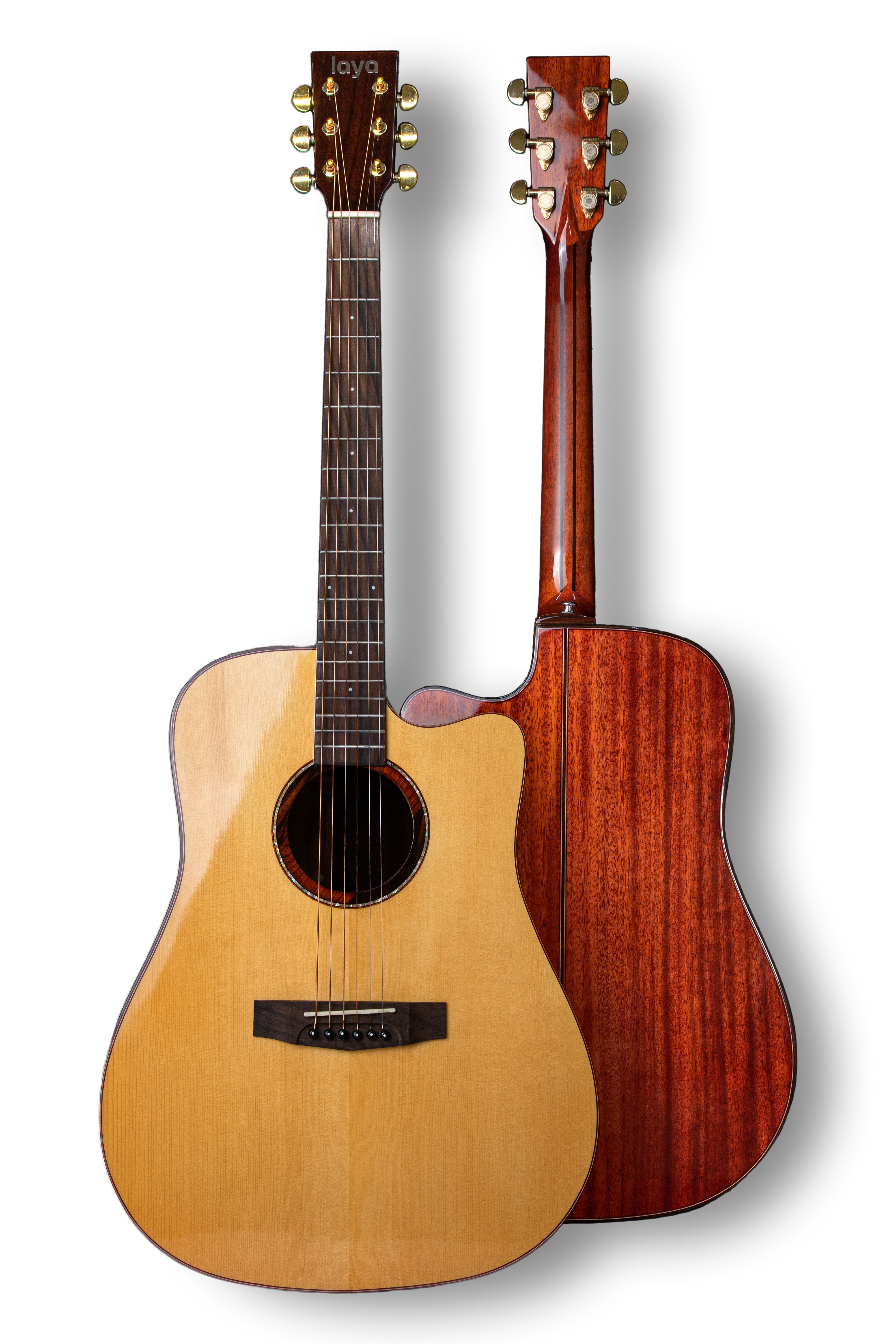 LAYA LD-256c 雲杉面單板 桃花心木側背板 木吉他 DC桶 D桶缺角 (附琴袋、配件包)