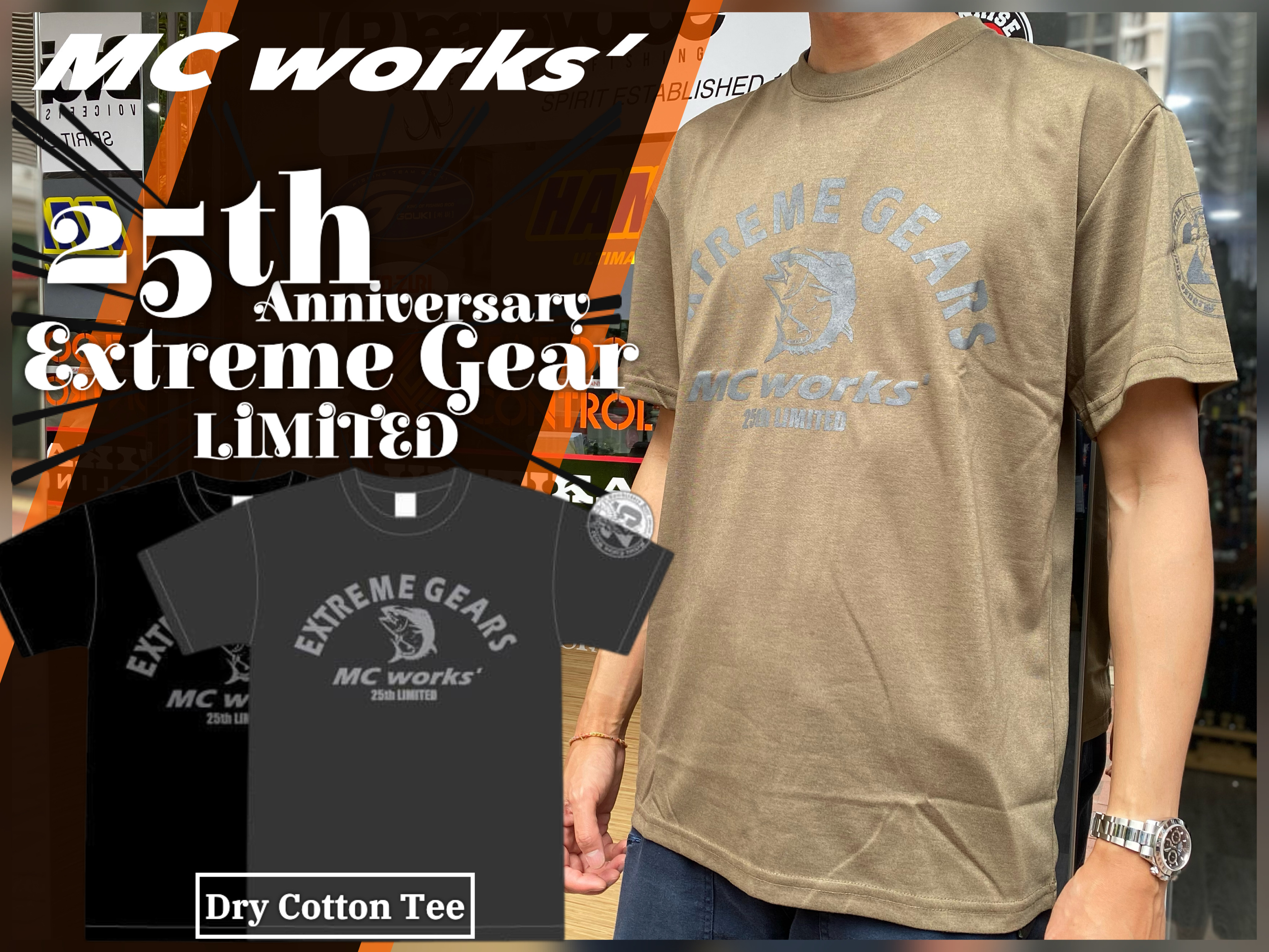 新品　MCワークス　Tシャツ2022SUMMER-T EXTREME　GEARS MC WORKS' 25th Anniversary Extreme Gear Dry Cotton Tee