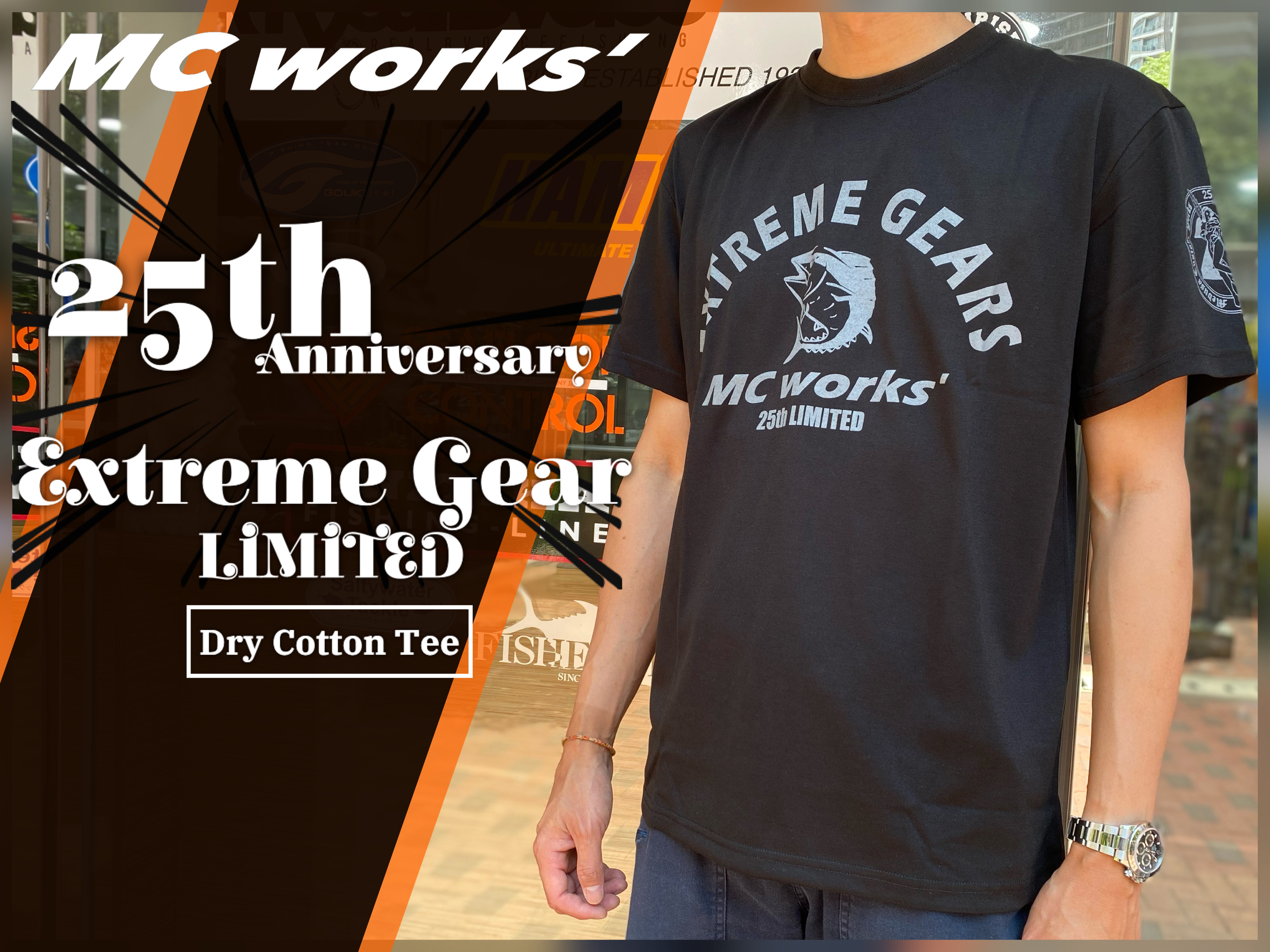 MCワークス　ドライTシャツ　XL  紺色 MCワークスドライTシャツXL 紺色