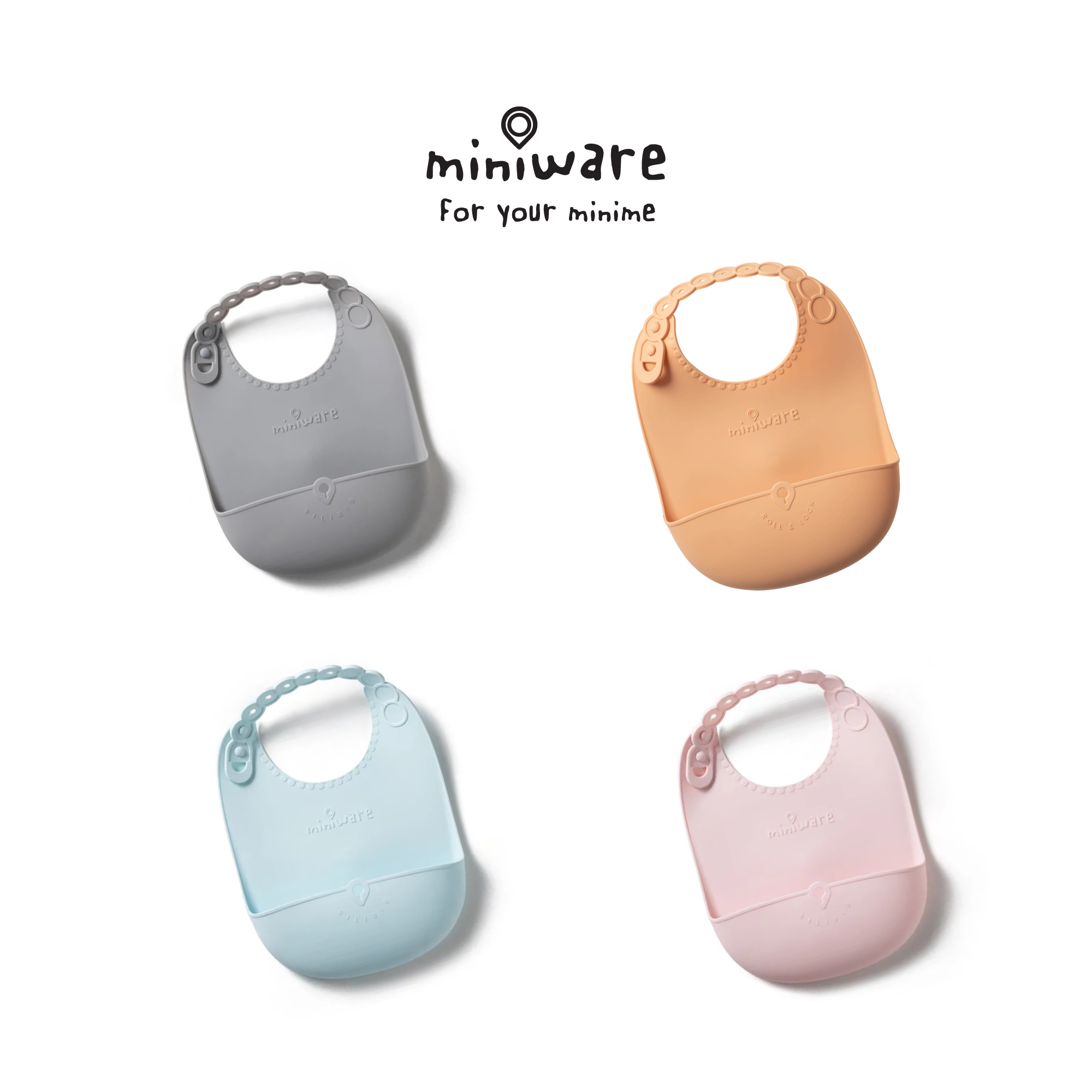 Miniware Roll & Lock Silicone Bib / Silibib