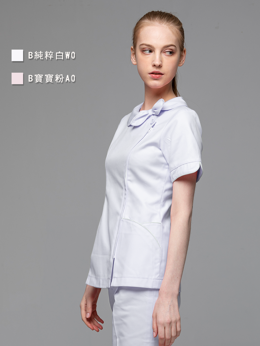【 B233-W0 出清款 】女護理褲裝-B立挺布-純粹白