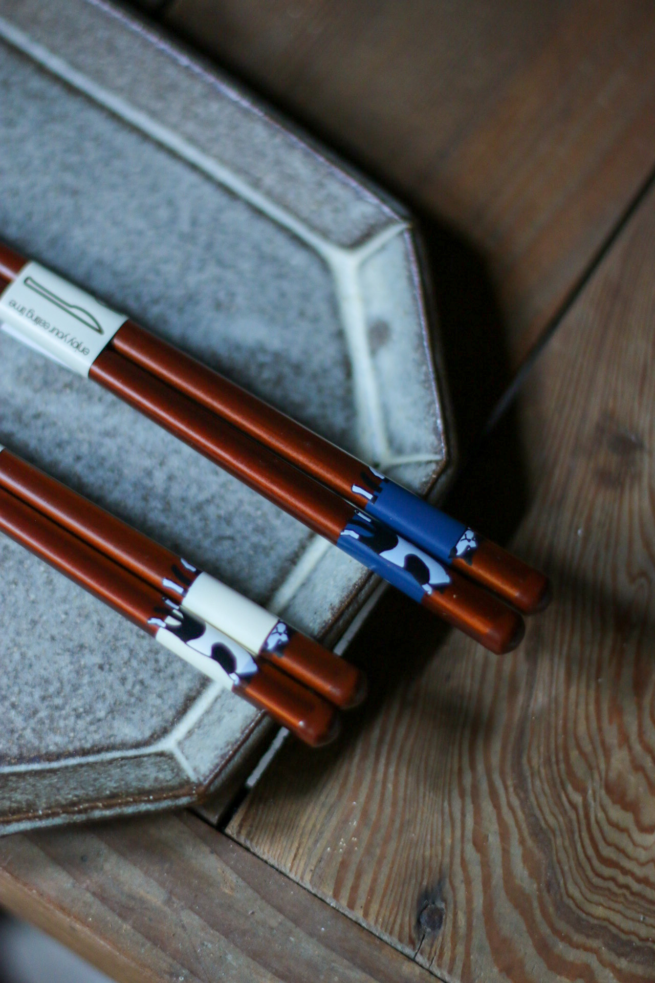 日本 若狹塗 貓咪木筷