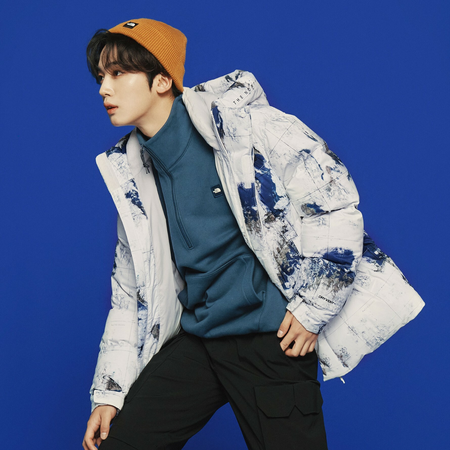 THE NORTH FACE NOVELTY FREE MOVE 白標 連帽 羽絨外套 衛星 白 NJ1DN53J