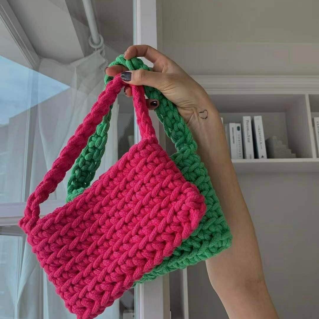 重磅編織手提包/三色