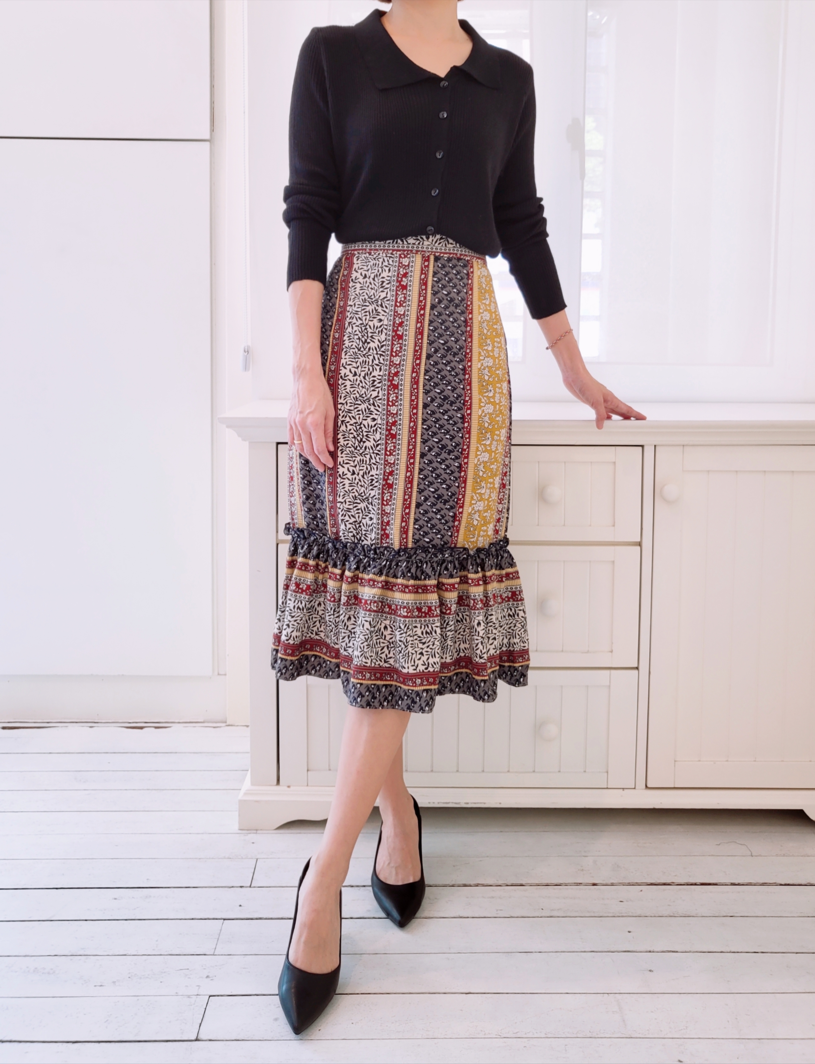 KOREAN PRINTED SKIRT