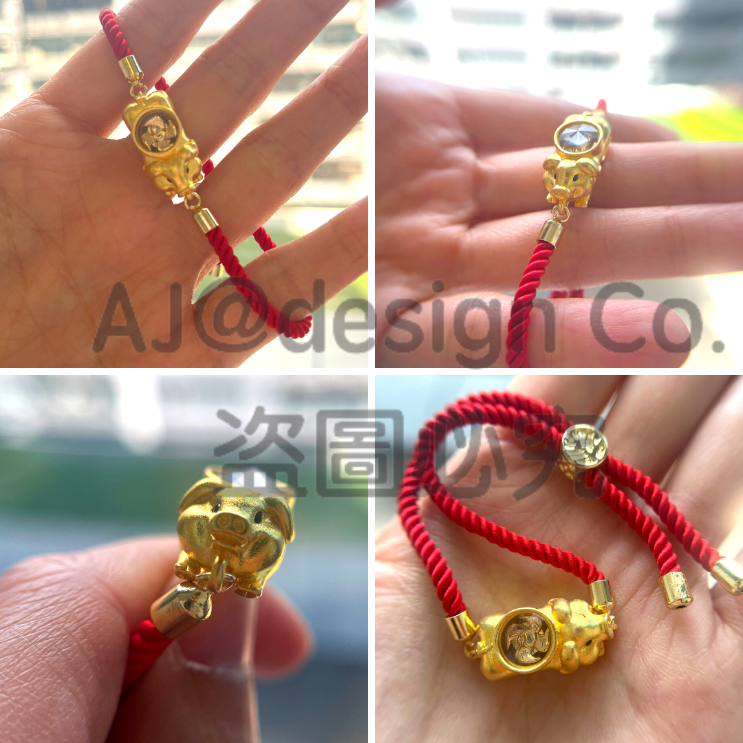龍婆本廟 好命轉運豬手環