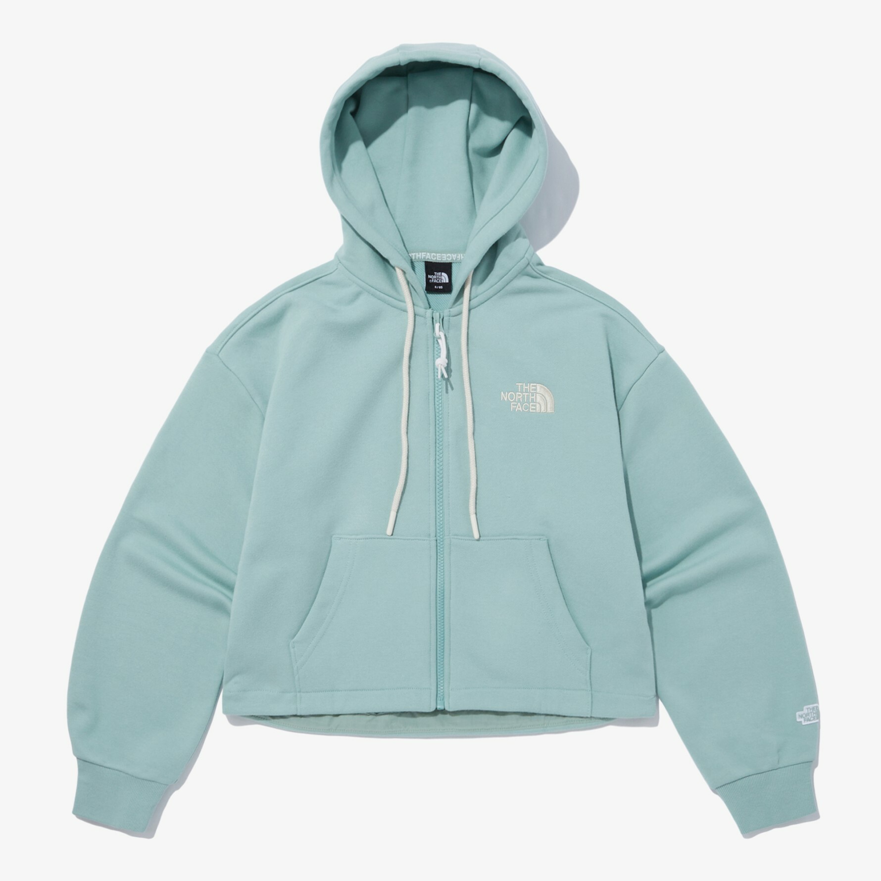 THE NORTH FACE ESSENTIAL HOOD 女 連帽 短版 外套 運動 水藍 NJ5JN81C