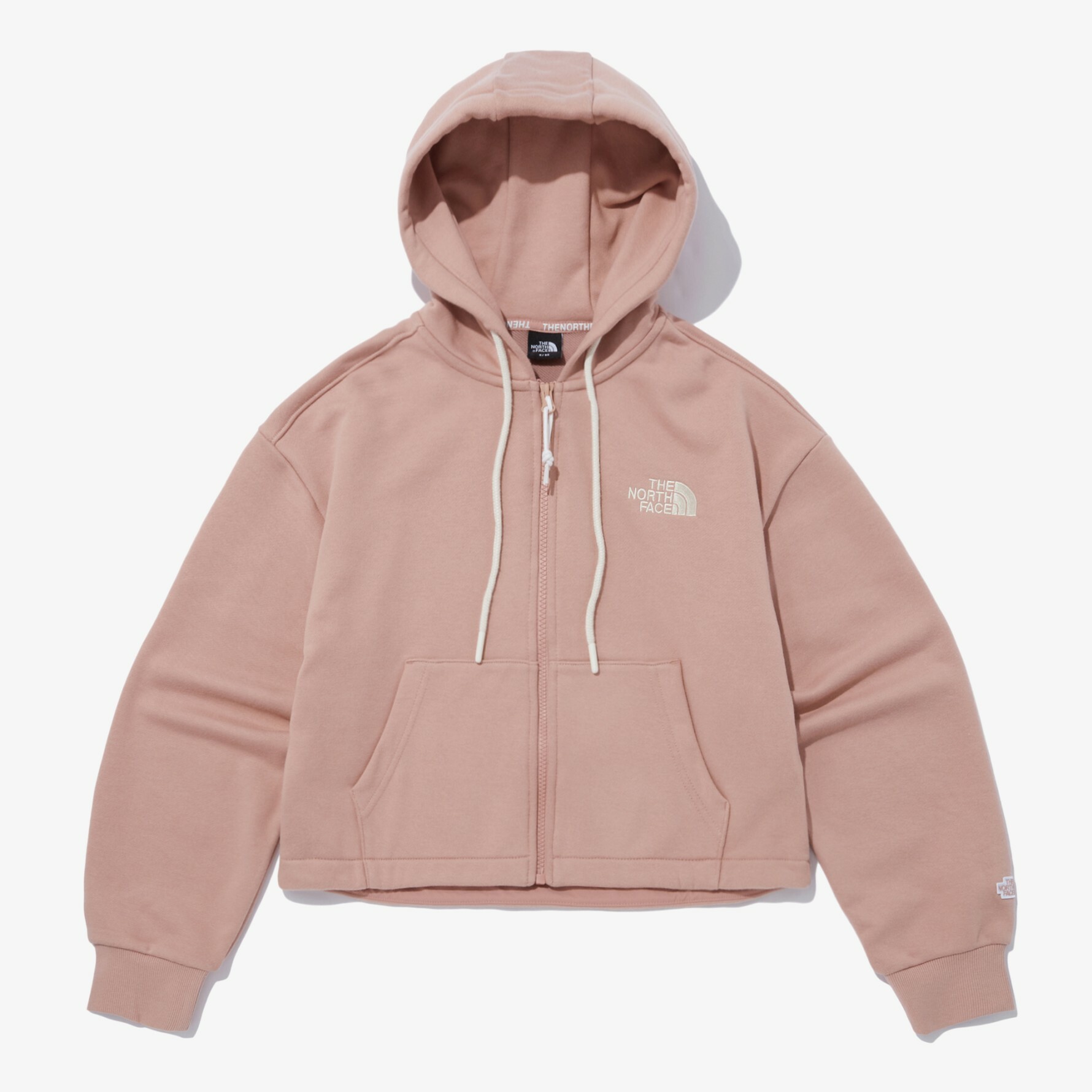 THE NORTH FACE ESSENTIAL HOOD 女 連帽 短版 外套 運動 粉 NJ5JN81D