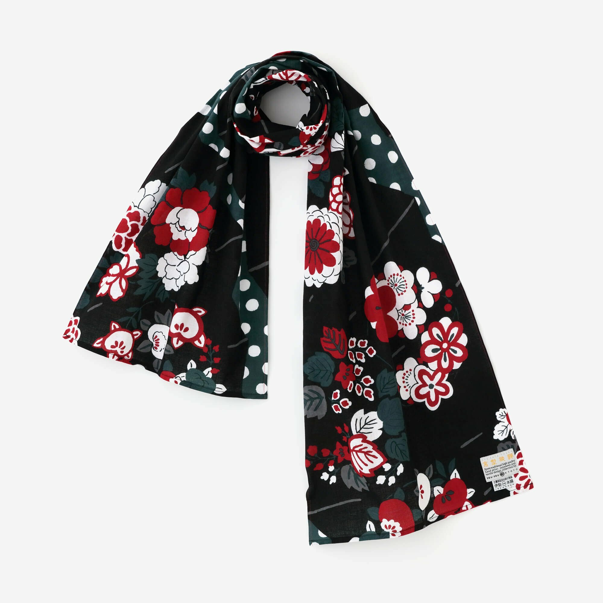 SOU・SOU 伊勢木棉圍巾/ Folding Fan red light 2