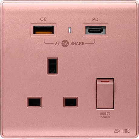 M2K 【PDQC】單蘇 Type C/USB電制 (櫻花紅)