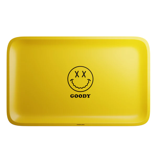 BIG FACE MEDIUM ROLLING TRAY BY GOODY GLASS