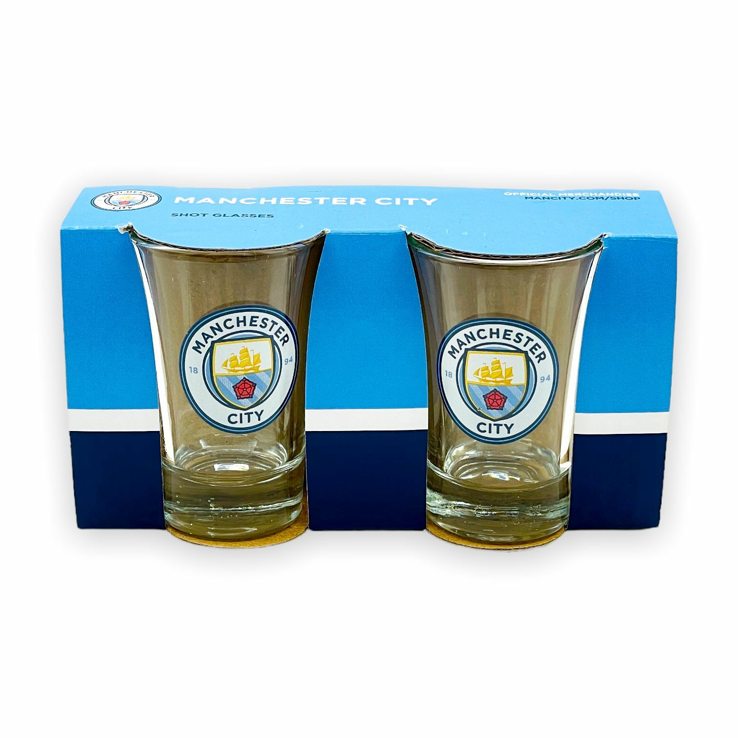 曼城玻璃小酒杯孖裝