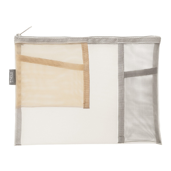 灰色 細網分隔收納袋 ｜日本MIDORI