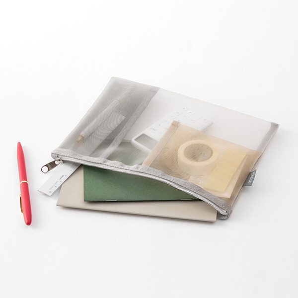 灰色 細網分隔收納袋 ｜日本MIDORI