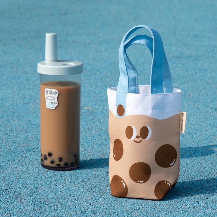 珍珠奶茶 萬用環保飲料提袋｜微醺斑比