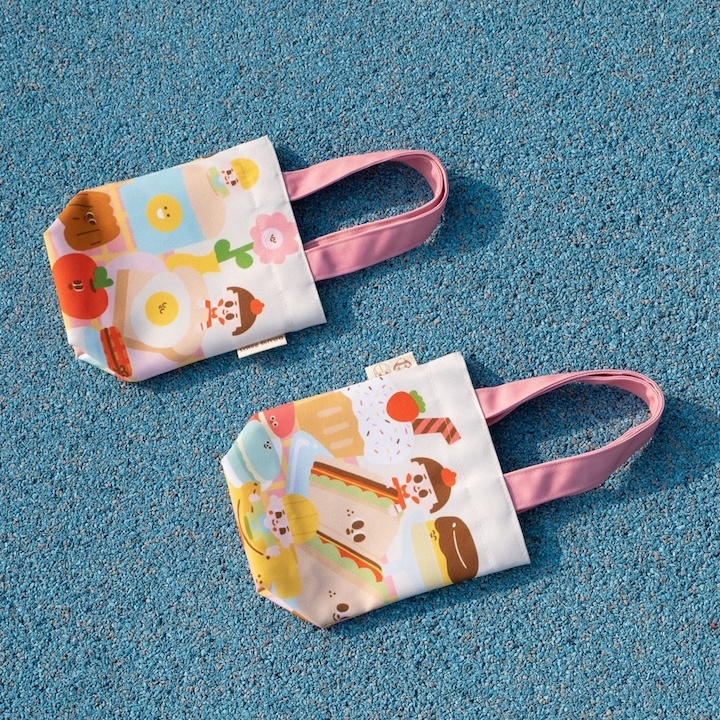 午茶時間 萬用環保飲料提袋｜微醺斑比