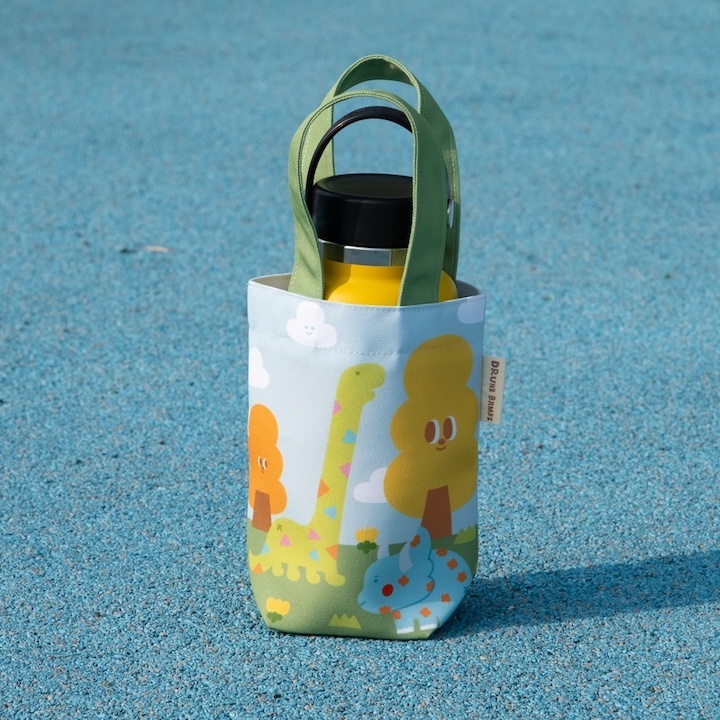 恐龍世界 萬用環保飲料提袋｜微醺斑比