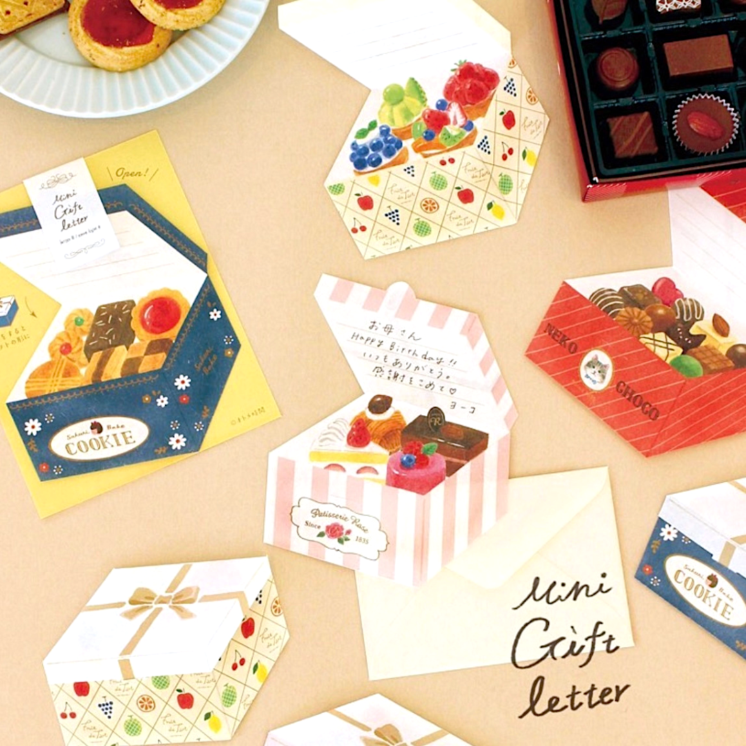 Furukawashiko Die-cut Letter and Envelope Set－Otome Time Mini Gift Letter Series (Japanese Stationery Brand)