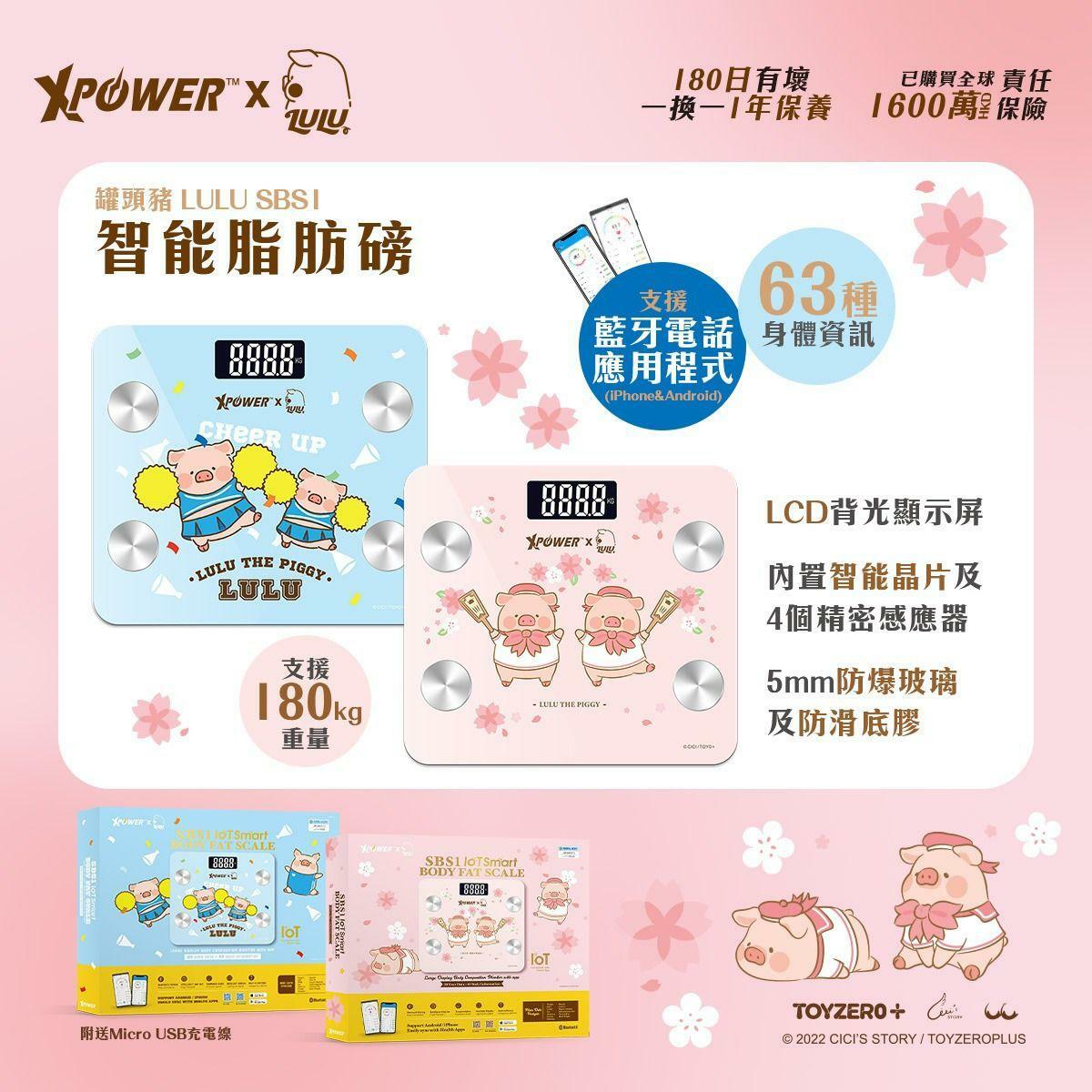 XPower x 罐頭豬Lulu SBS1智能脂肪磅