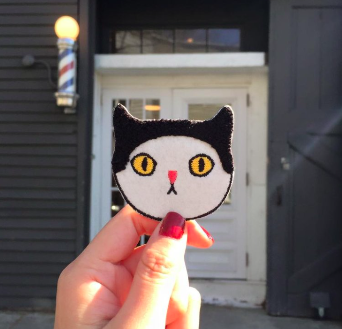 泳帽君 貓咪繡花別針 阿喵理髮廳系列|superB studio