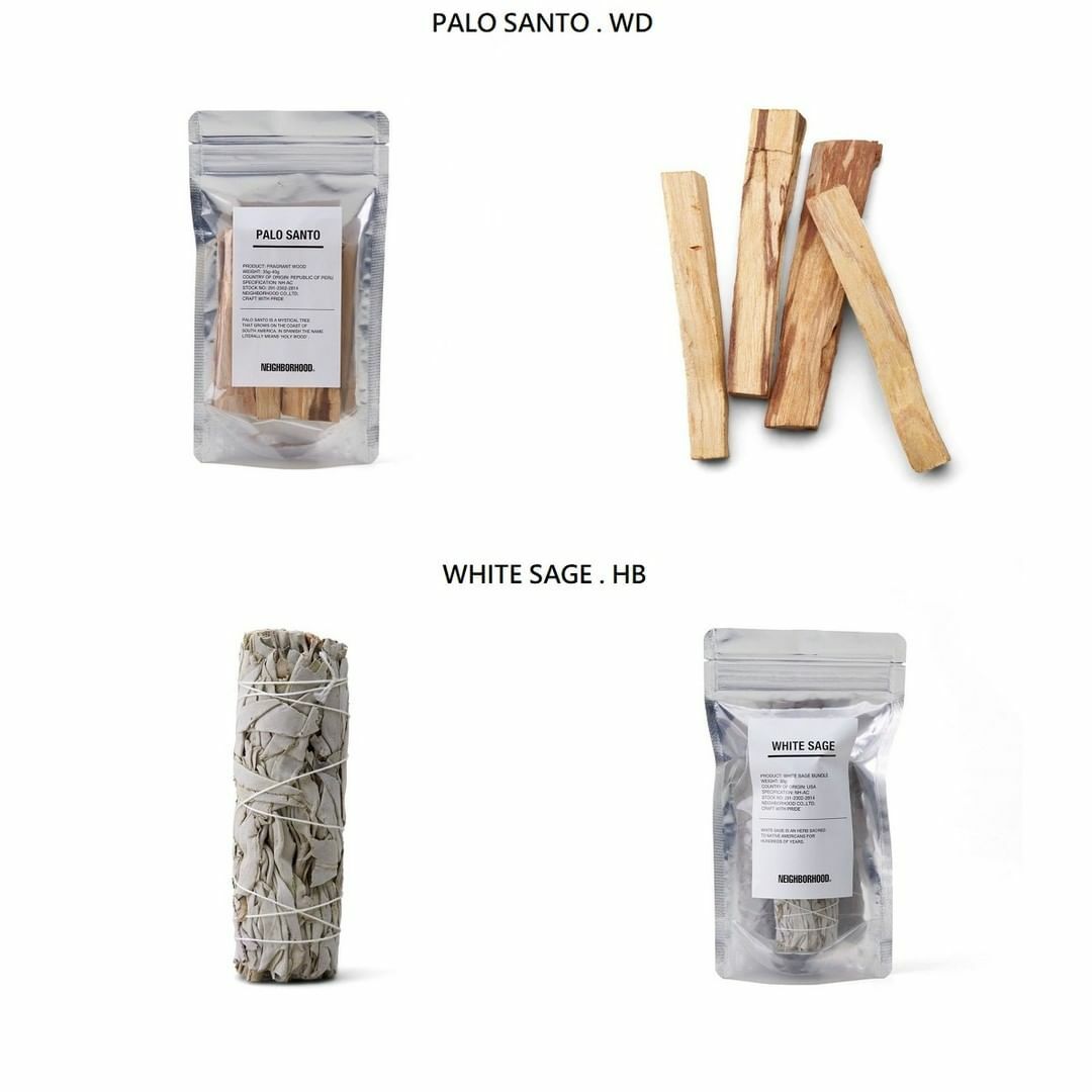 2022AW NEIGHBORHOOD PALO SANTO . WD 芳香木材 一包四個  / 2022AW NEIGHBORHOOD WHITE SAGE . HB 白鼠尾草