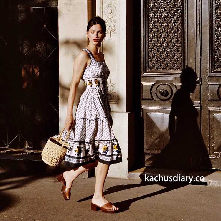 French fashion long dress