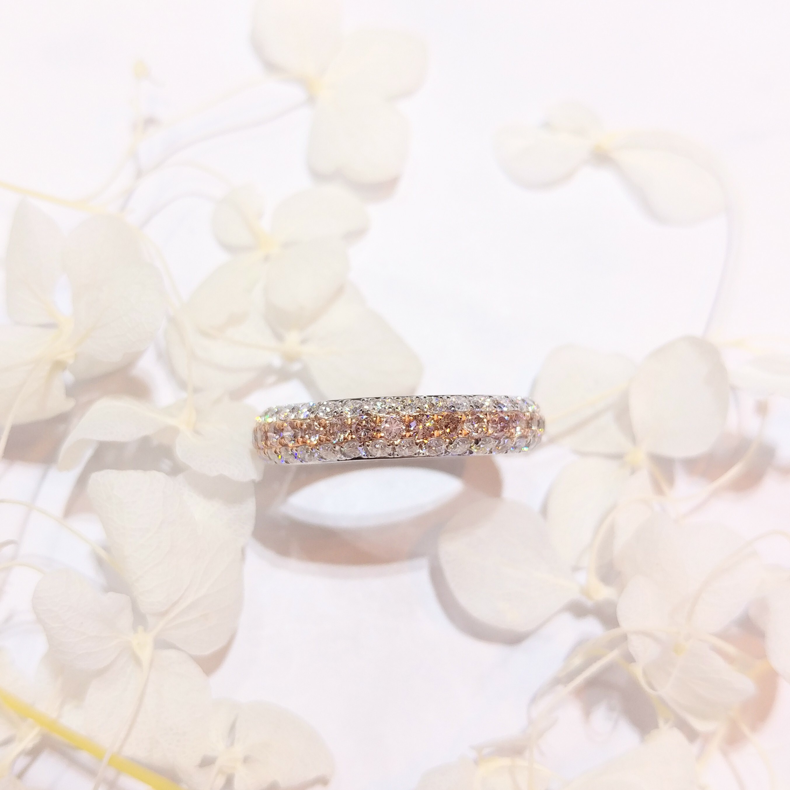 18K Gold 1.34ct Fancy Pink Diamond Ring