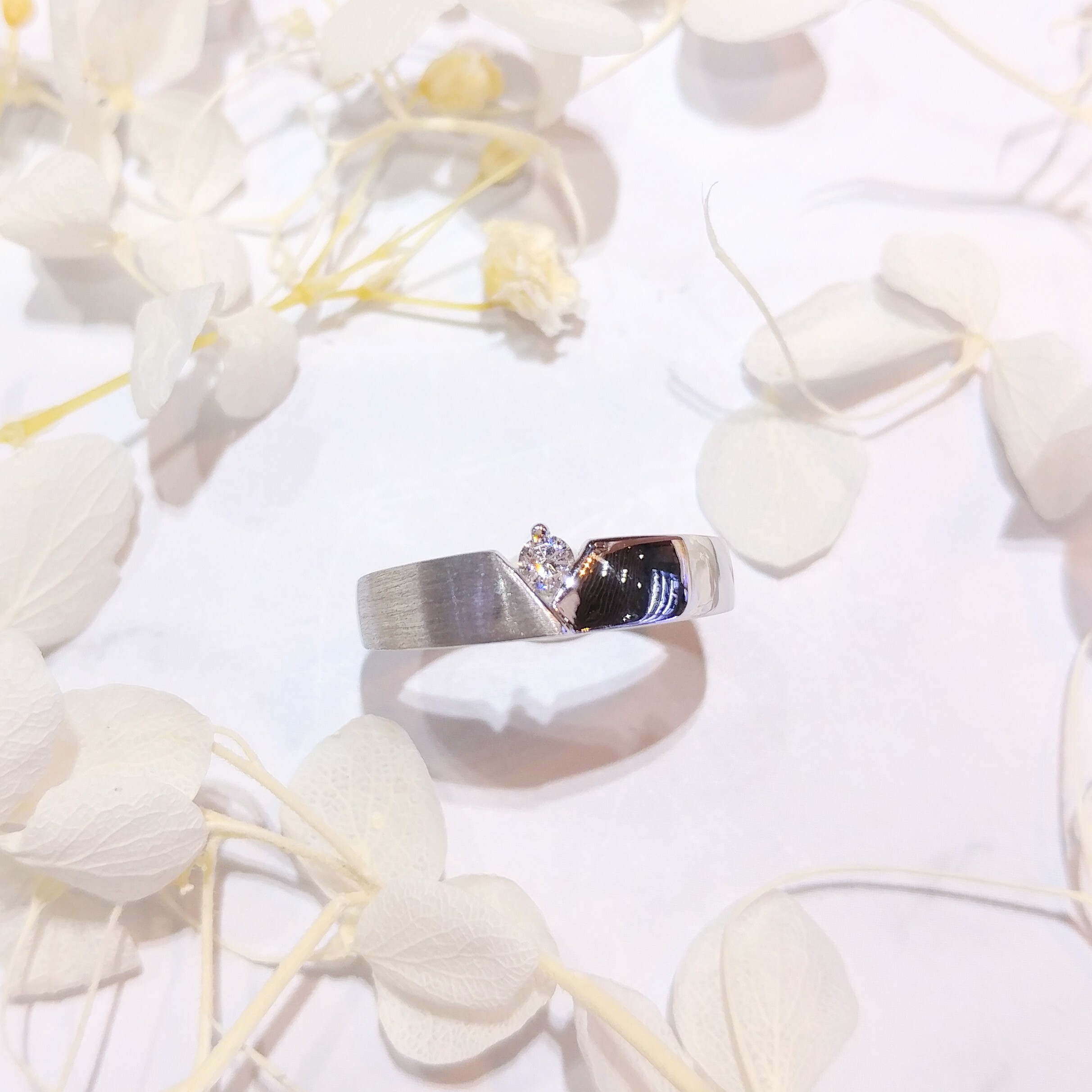 全新18K白金【單粒6份鑽石】戒指