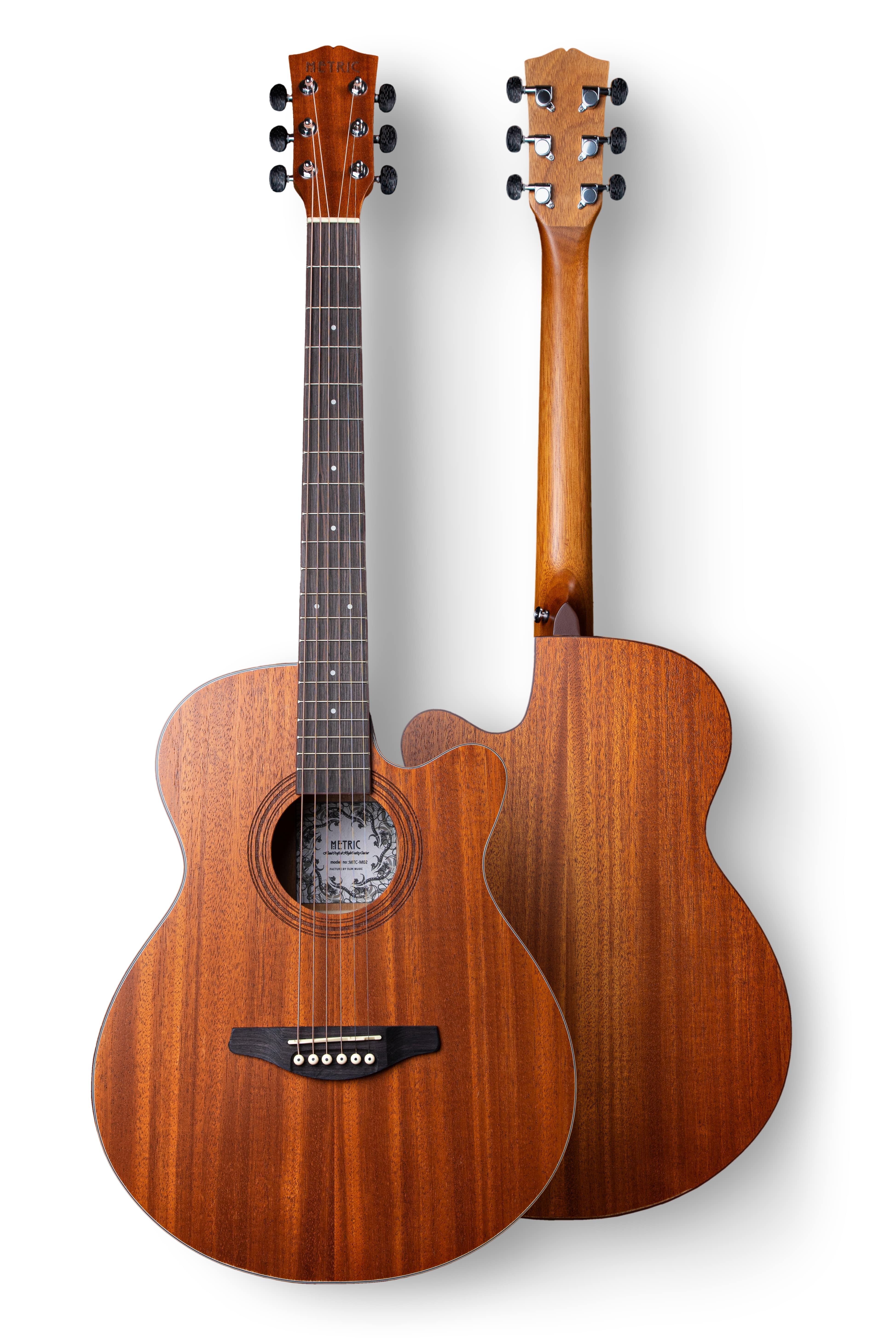 METRIC MTC-M02 40吋 全桃花心木 合板木吉他 (附厚琴袋、配件包)