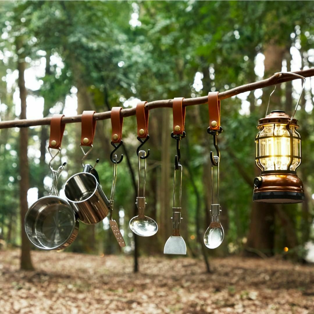 皮革風露營用吊扣環勾/2入