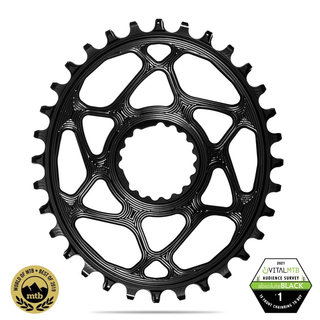 AbsoluteBlack Oval 1X Direct Mount Chainring (For Cannondale and FSA)