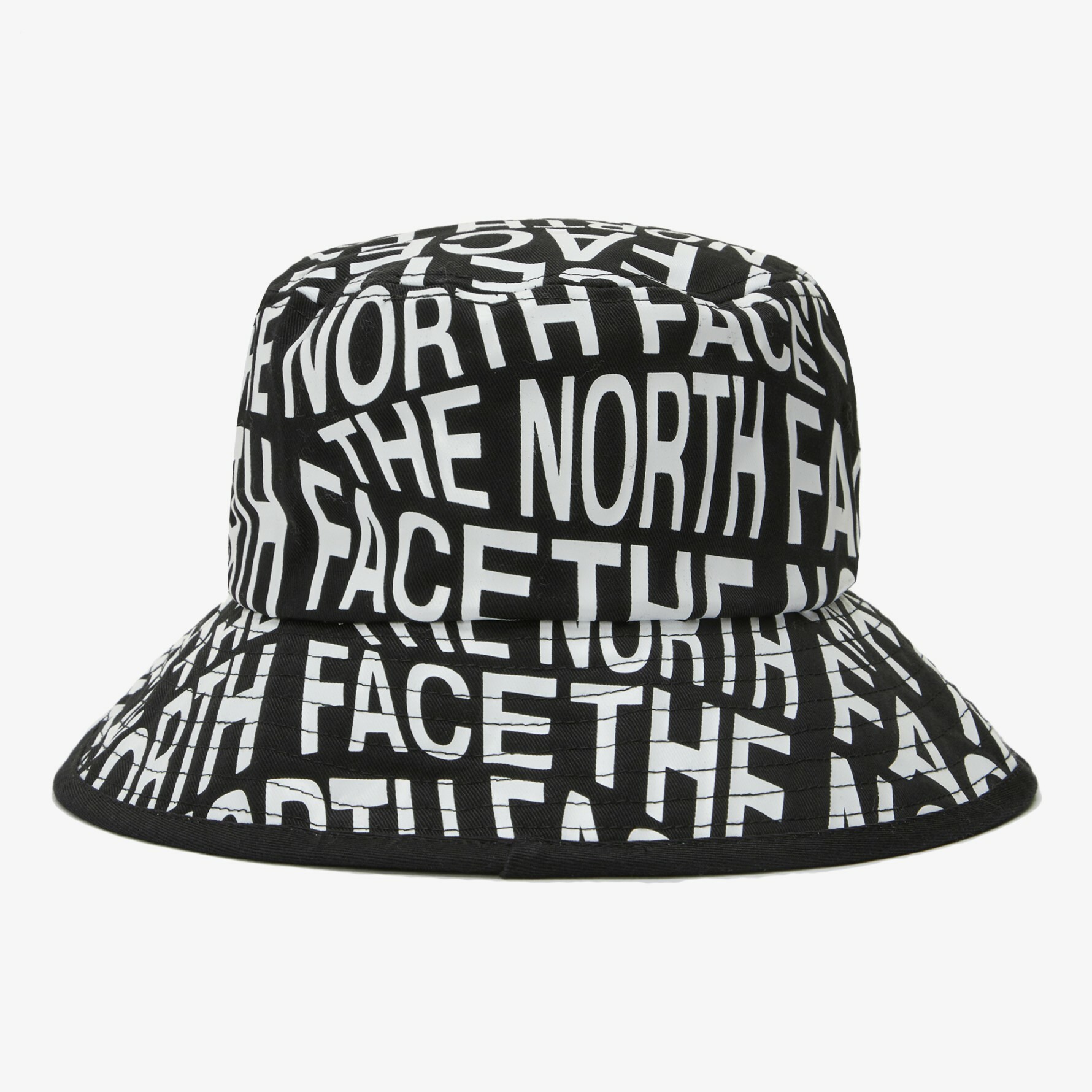 THE NORTH FACE LOGO BUCKET HAT 棉 漁夫帽 滿版 LOGO 黑白 NE3HN53E