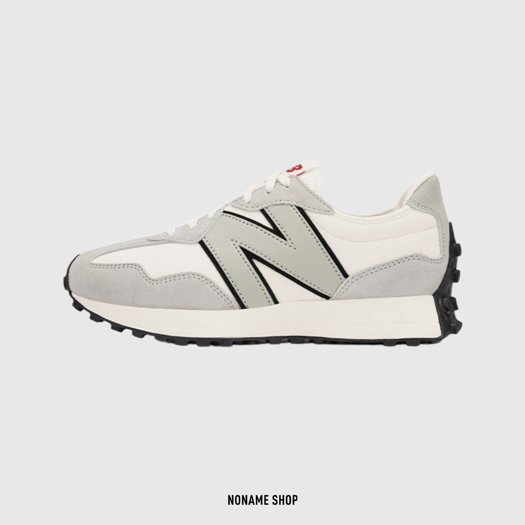 NEW BALANCE NB 327 IU 皮革大N 白灰 (男/女款)