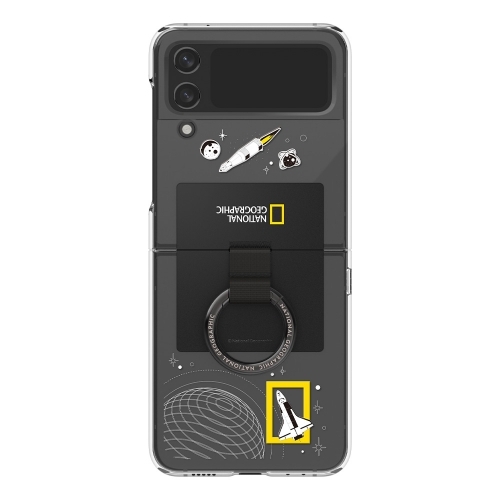 National Geographic - Ring Strap Crystal - Samsung Flip 4 Case 指環貼身透明手機硬殼