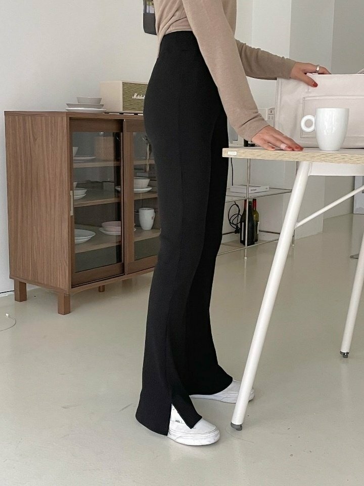 韓國製🇰🇷PT59 下擺開叉條紋長褲 (3色)