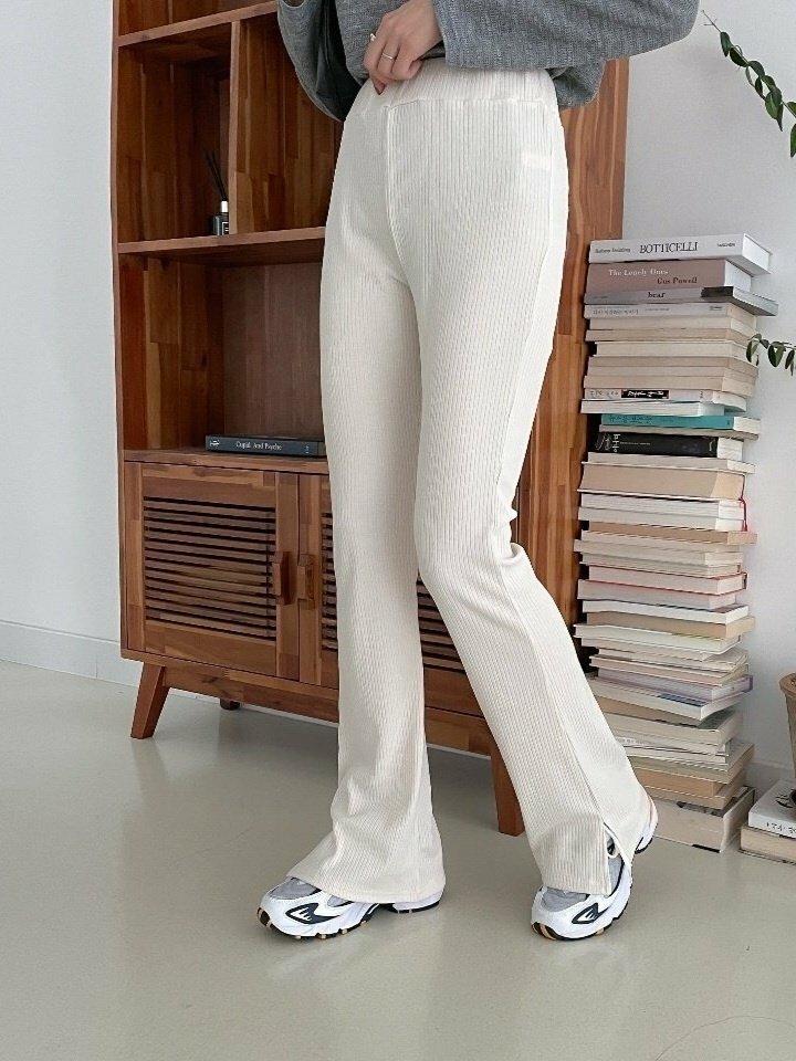 韓國製🇰🇷PT59 下擺開叉條紋長褲 (3色)