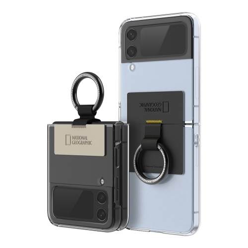 National Geographic - Ring Strap Crystal Slim Fit - Samsung Flip 4 Case 指環貼身透明手機硬殼