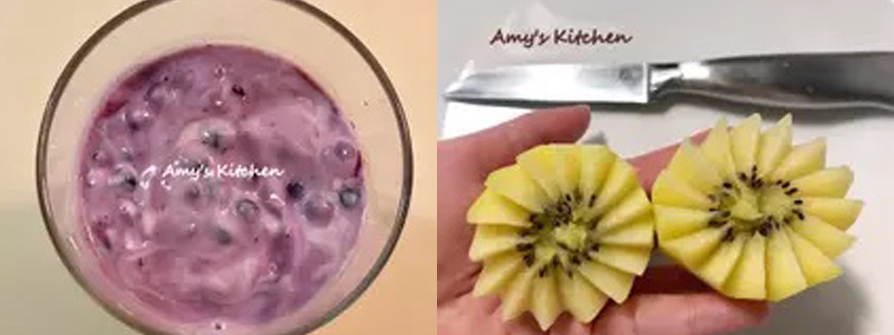 13.人要衣裝優格要美美玻璃杯裝，將優格挖進玻璃杯中，這樣偽餐廳質感升級。