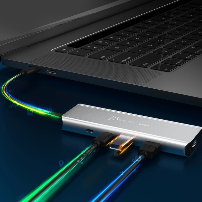 j5create USB4/Thunderbolt 4雙螢幕4K極速Gen2多功能集線器– JCD401 j5create USB4/Thunderbolt 4雙螢幕4K極速Gen2多功能集線器– JCD401