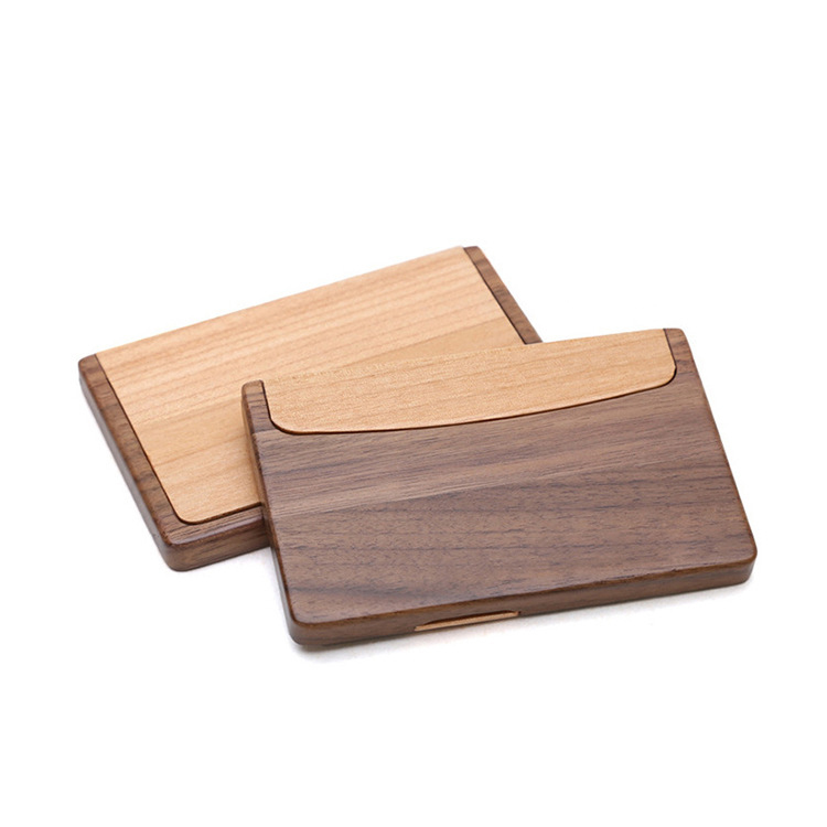 木質翻蓋名片夾