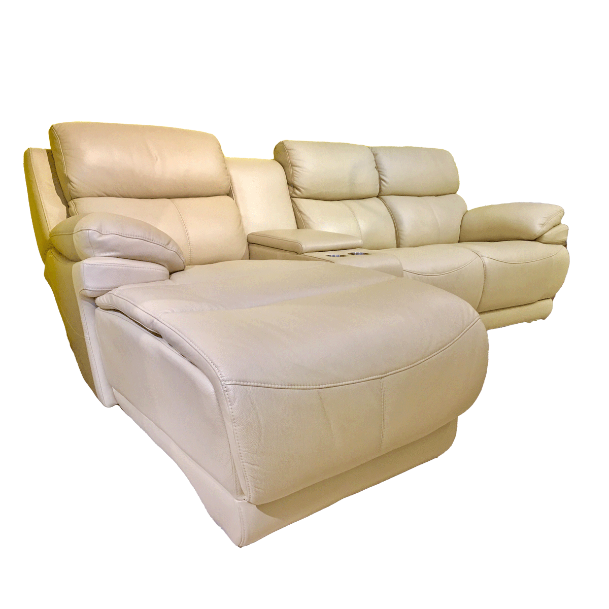 【KCT絕版福利】全牛皮L型電動躺椅